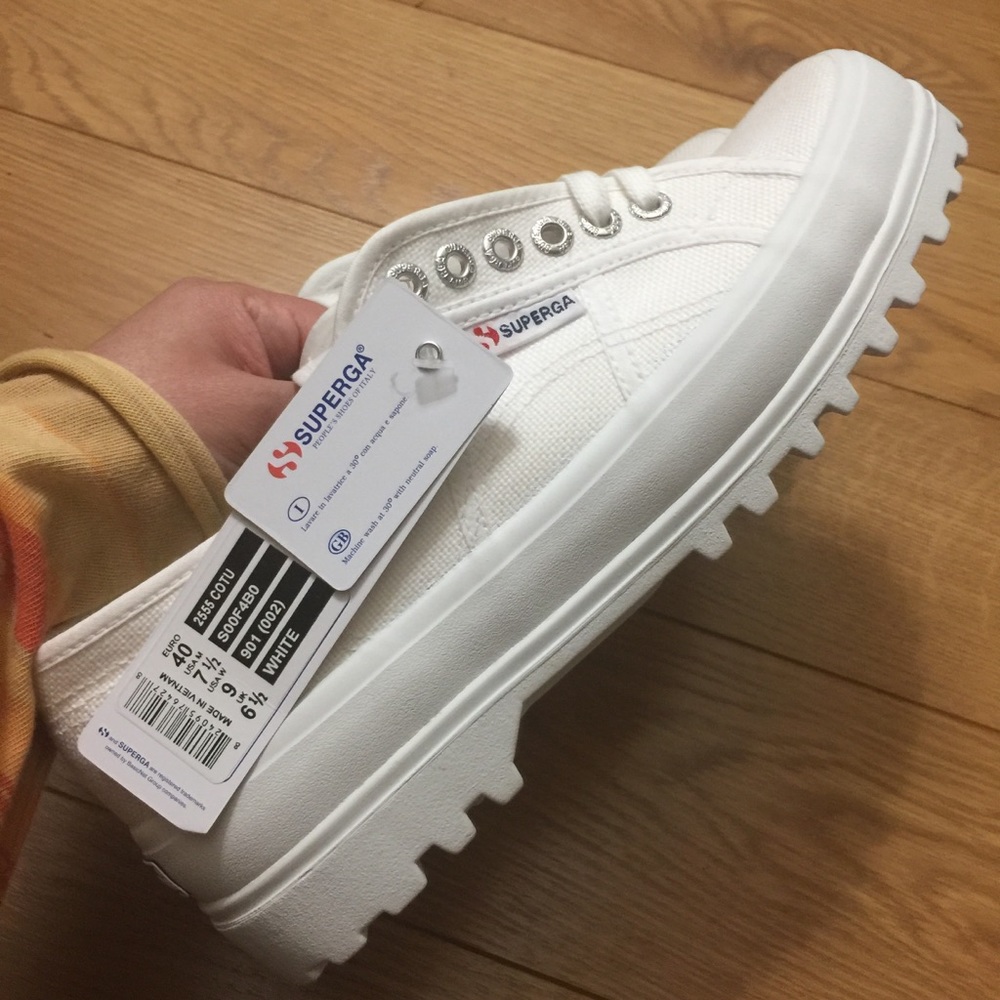 NWT Superga white canvas sneakers 2555 COTU - Picture 5 of 7